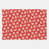 Weihnachts-Lebkuchen und Bonbons Geschenkpapier Set (Vorderseite)