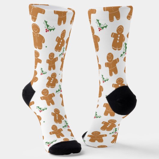 Weihnachts-Lebkuchen Urlaub Socken (Gewinkelt)