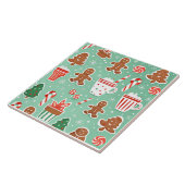 Weihnachts-Lebkuchendesign Fliese (Seite)