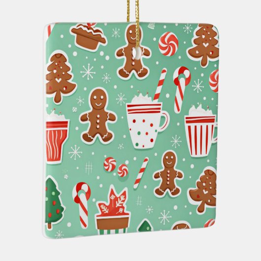 Weihnachts-Lebkuchendesign Keramikornament (Rechts)