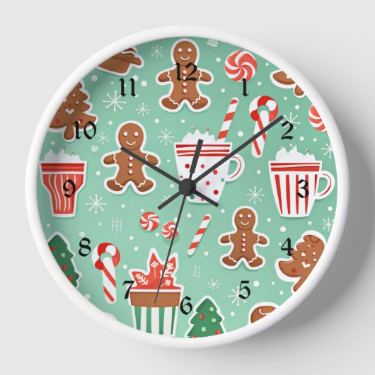 Weihnachts-Lebkuchendesign Uhr (Vorderseite)