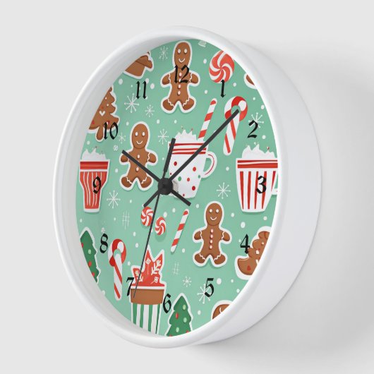 Weihnachts-Lebkuchendesign Uhr (Winkel)