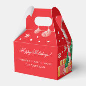 Weihnachts-Lebkuchenhäuschen Geschenkschachtel (Rückseite)
