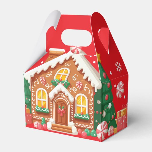 Weihnachts-Lebkuchenhäuschen Geschenkschachtel (Vorderseite)