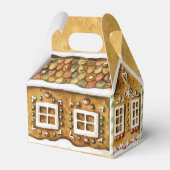 Weihnachts-Lebkuchenhäuschen Geschenkschachtel (Rückseite)