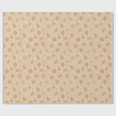 Weihnachts-Lebkuchenhäuser und -kochen Geschenkpapier (Flach)