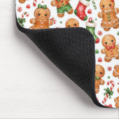 Weihnachts-Lebkuchenjunge und -Mädchen Mousepad (Ecke)