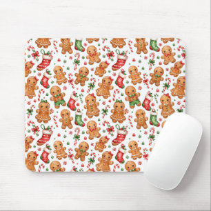 Weihnachts-Lebkuchenjunge und -Mädchen Mousepad