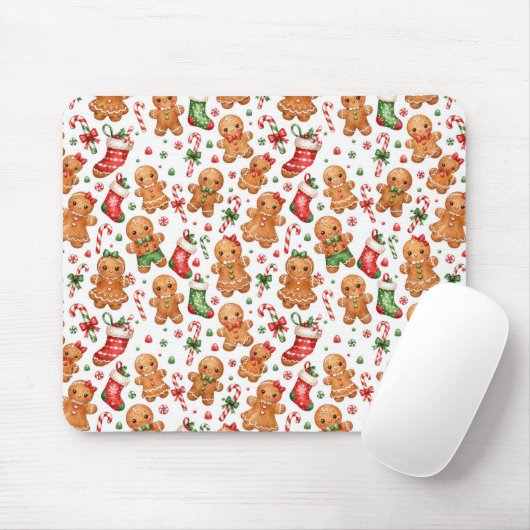 Weihnachts-Lebkuchenjunge und -Mädchen Mousepad (Mit Mouse)