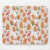Weihnachts-Lebkuchenjunge und -Mädchen Mousepad (Vorne)