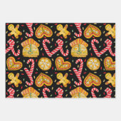 Weihnachts-Lebkuchenkost & Candy Cane Geschenkpapier Set (Vorderseite)
