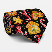 Weihnachts-Lebkuchenkost & Candy Cane Krawatte (Gerollt)