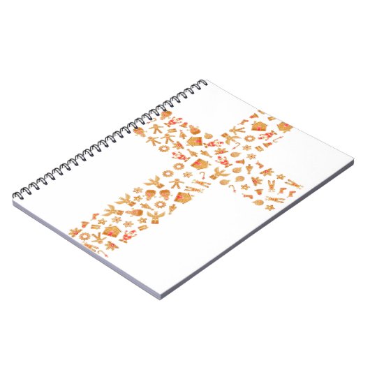 Weihnachts-Lebkuchenkreuz Notizblock (Linke Seite)