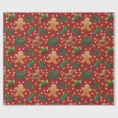 Weihnachts-Lebkuchenpapier Geschenkpapier (Flach)