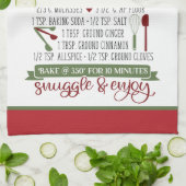 Weihnachts-Lebkuchenrezept Geschirrtuch (Gefaltet)