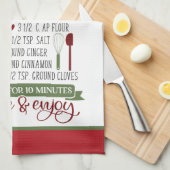 Weihnachts-Lebkuchenrezept Geschirrtuch (Viertel Falte)