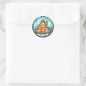 Weihnachts-Lebkuchensticker Runder Aufkleber (Tasche)