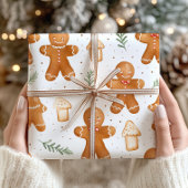 Weihnachts-Lebkuchenwrapping Paper - Feiertag Geschenkpapier