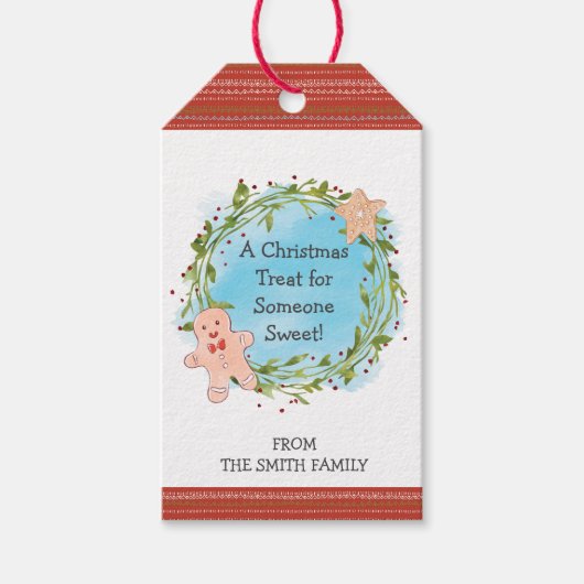 Weihnachts-Leckerei Jemand süßen Urlaub Geschenkanhänger (Vorderseite)