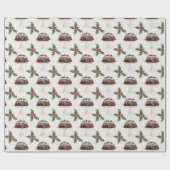 Weihnachts-Leckerei-Muster Geschenkpapier (Flach)