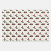 Weihnachts-Leckerei-Muster Geschenkpapier Set (Vorderseite)