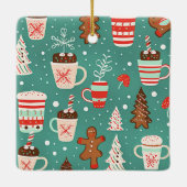 Weihnachts-Leckereien für Kinder Keramikornament (Rückseite)