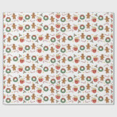 Weihnachts-Leckereien Geschenkpapier (Flach)