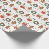Weihnachts-Leckereien Geschenkpapier (Ecke)