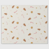 Weihnachts-Leckereien Lebkuchen + Kaninchen Geschenkpapier (Flach)