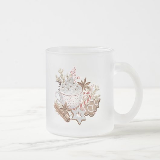 Weihnachts-Leckereien Mattierte Kaffee-Tasse Mattglastasse (Rechts)