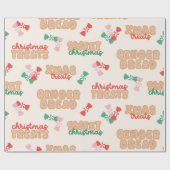 Weihnachts-Leckereien Muster Geschenkpapier (Flach)