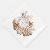 Weihnachts-Leckereien Serviette (Ecke)