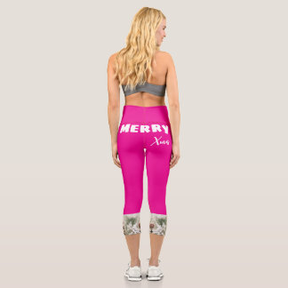Weihnachts-Leggings Hochwaisted-Capris-Sportarten Capri Leggings
