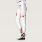 Weihnachts-Leggings Hochwaisted Capris, weiß Leggings (Links)