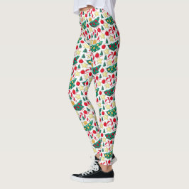 Weihnachts-Leggings mit festlichem Muster Leggings