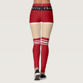 Weihnachts-Leggings mit Funny Santa Design Leggings (Rückseite)