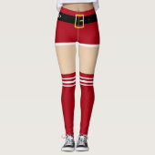 Weihnachts-Leggings mit Funny Santa Design Leggings (Vorderseite)