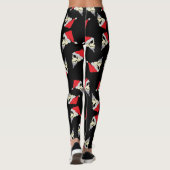 Weihnachts-Leggings mit Schädeln in Weihnachtsmann Leggings (Rückseite)