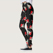 Weihnachts-Leggings mit Schädeln in Weihnachtsmann Leggings (Links)