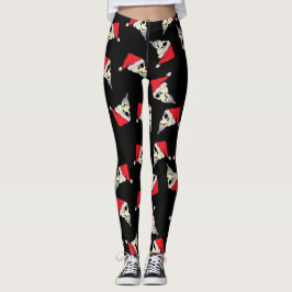 Weihnachts-Leggings mit Schädeln in Weihnachtsmann Leggings