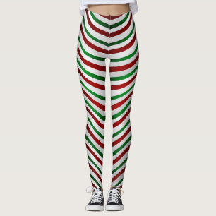 Weihnachts-Leggings Niedlich Candy Cane Stretchy P Leggings