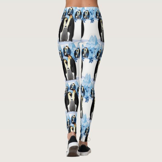 Weihnachts-Leggings Pinguin Leggings (Rückseite)
