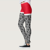 Weihnachts-Leggings Santa Imitats Rose Lace Fishne Leggings (Links)