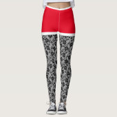Weihnachts-Leggings Santa Imitats Rose Lace Fishne Leggings (Vorderseite)