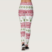Weihnachts-Leggings/Schneeflocken, Herz und Rentie Leggings (Rückseite)