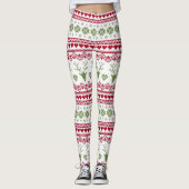Weihnachts-Leggings/Schneeflocken, Herz und Rentie Leggings (Vorderseite)