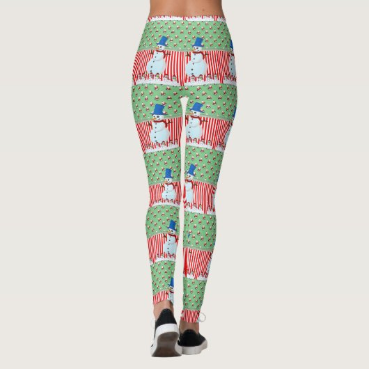 Weihnachts-Leggings, Schneemann Leggings (Rückseite)