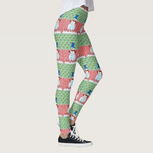 Weihnachts-Leggings, Schneemann Leggings (Rechts)