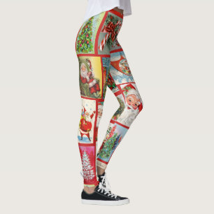 Weihnachts-Leggings Vintage Karten Frauenkirchen Leggings