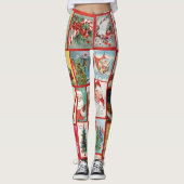 Weihnachts-Leggings Vintage Karten Frauenkirchen Leggings (Vorderseite)